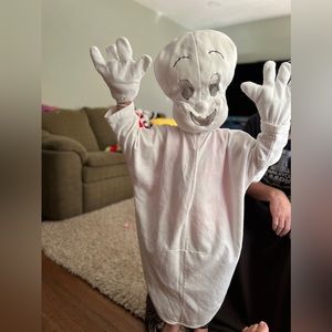 Casper the ghost costume with gloves, body, and head